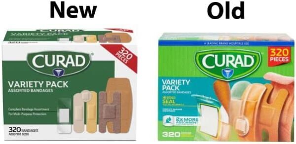 Curad Bulk Selection Pack Assorted Bandages, Flex-Cloth, Waterproof, Plastic, Knuckle, Heavy Responsibility Bandages (320 Rely) - Image 8