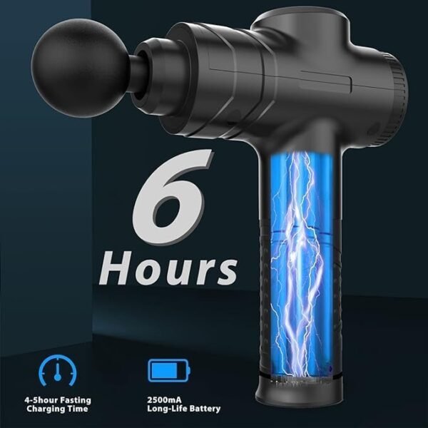 Therapeutic massage Gun Deep Tissue, Muscle Percussion Again Neck Head Handheld Hammer Massager for Athletes, 30 Velocity Stage, LED Contact Display screen, Lengthy Battery Life with 10 Heads - Image 3