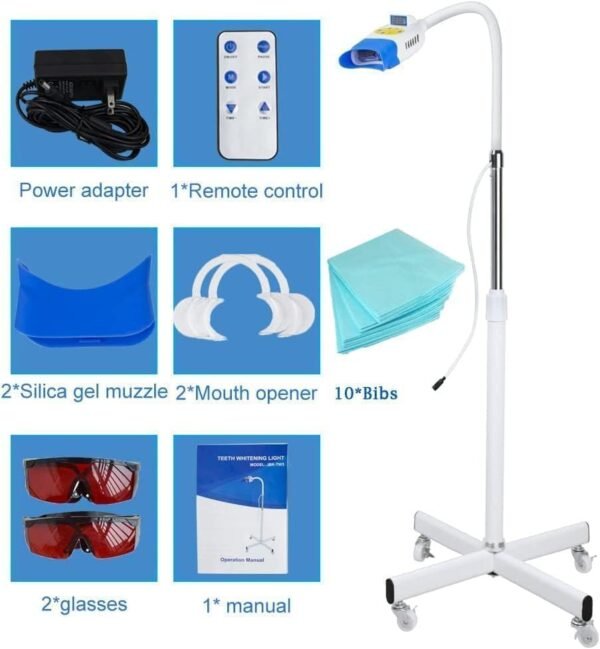 3 Mode Cell Tooth Whitening Lamp 10 LED Blue/Purple/Purple Chilly Mild Lamp Bleaching Accelerator System Skilled Dental Tooth Whitener Oral Care LED Tooth Whitening Machine Ground Standing Sort - Image 5