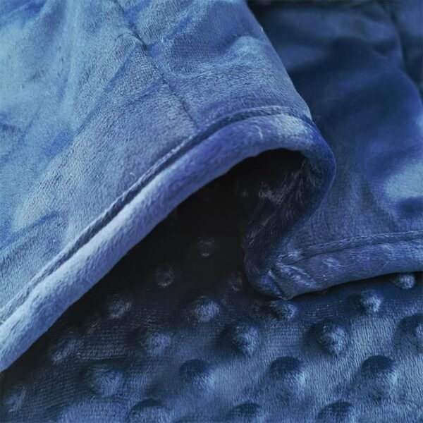 ALANSMA Reversible Weighted Blanket for All Season, Luxurious Velvet, Heat and Cool, Grownup 5Lb Weighted Blanket, Take pleasure in Sleeping Wherever(Blue, 36''x48''5lbs) - Image 4