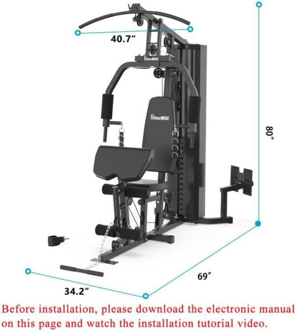 SincMill Dwelling Health club Multifunctional Full Physique Exercise Gear for Dwelling Train Health - Image 6
