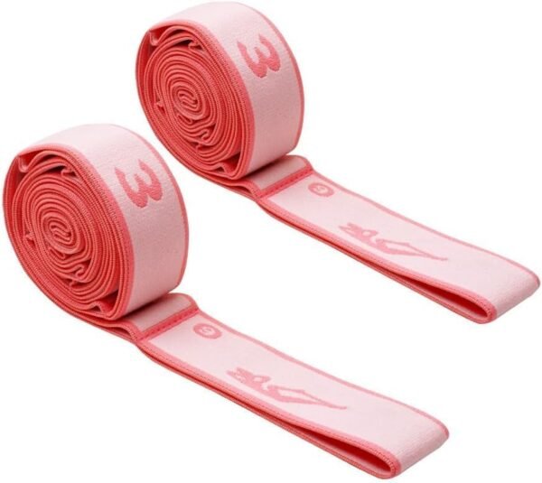 2 PCS Stretching Straps Hamstring Stretcher Gadget Elastic Train Band Leg Train Gear Stretching Strap with Loops for Dance, Pilates, Yoga, Gymnastices, Flexibility Train, Bodily Remedy Stretch Strap 9 Loops - Image 3