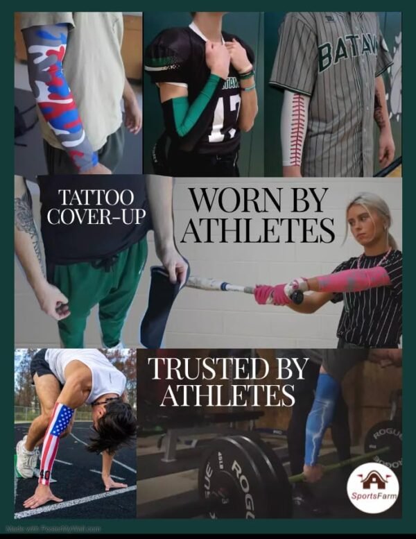 Youth & Grownup Sizes Moisture Wicking Compression Arm Sleeve (1 Sleeve) (Over 100 Colours Out there in Our Retailer) - Image 4