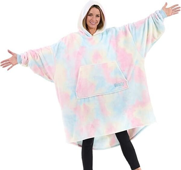 THE COMFY Dream | Light-weight Microfiber Fleece Wearable Blanket, Outsized Design with Hood from Shark Tank, Smooth Outsized Pocket Blanket, Heat and Cozy Items - Image 10