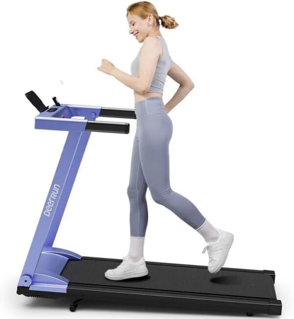 DeerRun Treadmills for House, 3.5HP Folding Treadmill with Incline, 350 LBS Weight Capability, Compact Moveable Treadmill for Small Area Strolling Jogging Operating - Image 2