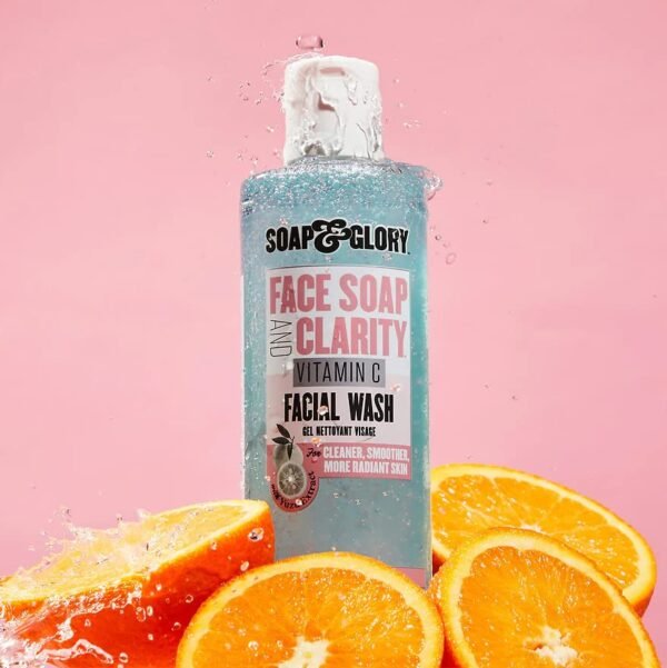 Cleaning soap & Glory Light Exfoliating Face Wash & Vitamin C Cleanser - 3-in-1 Exfoliator, Make-up Remover & Hydrating Facial Cleanser for Clear, Clean & Radiant Pores and skin for All Pores and skin Sorts (350ml) - Image 5