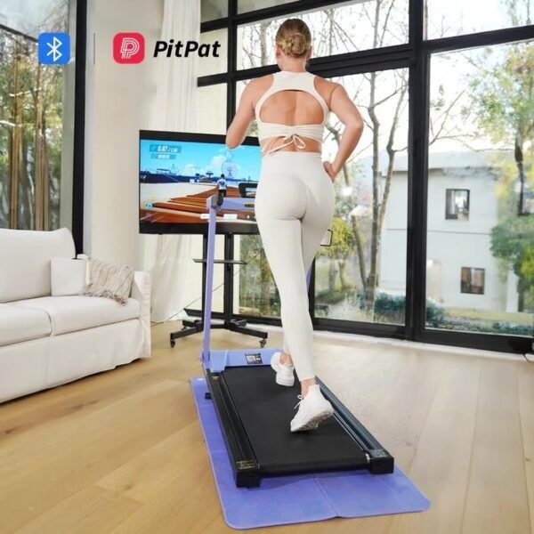 DeerRun Treadmills for House, 3.5HP Folding Treadmill with Incline, 350 LBS Weight Capability, Compact Moveable Treadmill for Small Area Strolling Jogging Operating - Image 4