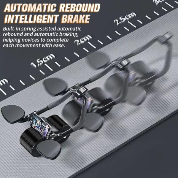 2024 New Ab Curler Wheel with Timer & Knee Mat,Computerized Rebound Belly Wheel with Elbow Help Ab Exercise Tools for Strengthening Core Muscle groups Abs Train Curler for Ladies Males - Image 3